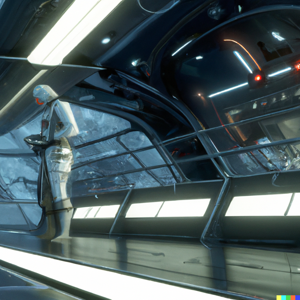 DALL·E 2023-02-11 09.55.28 - 3d render of a railway engineer like in a star wars movie setting on a spaceship, digital art